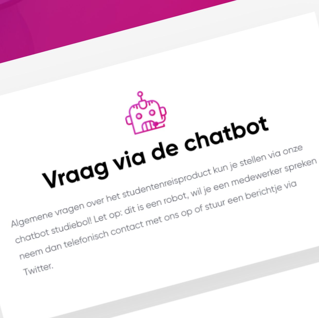 studentenreisproduct-integratie-van-de-chatbot